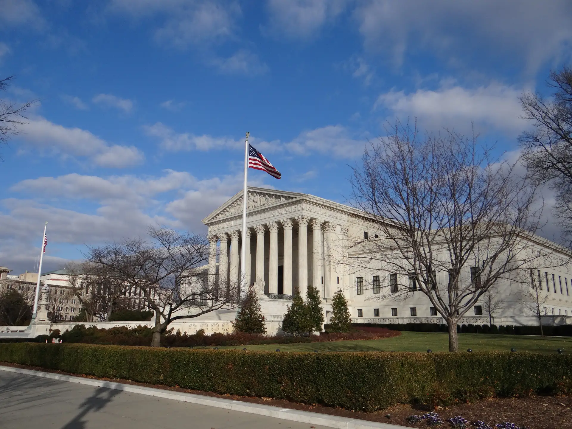 Marble columns of the United States Supreme Court building
